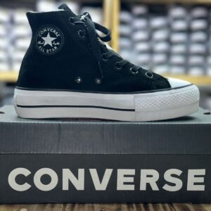 Tenis Converse Chuck Taylor All Star (Plataforma, Bota, Gamuza negra)