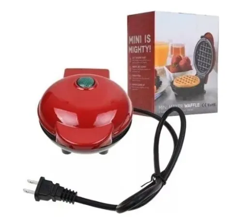 Mini Waflera Eléctrica Redonda con Superficie Antiadherente - Imagen 3